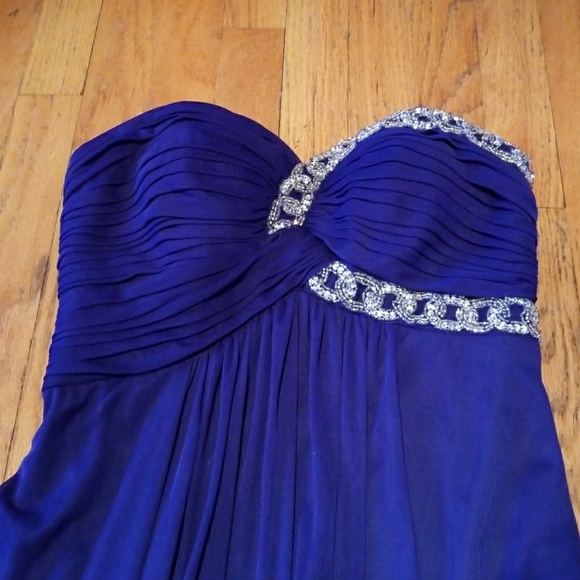 Royal Blue Beaded Evening Gown- Make Me An Offer! - Picture 2 of 5